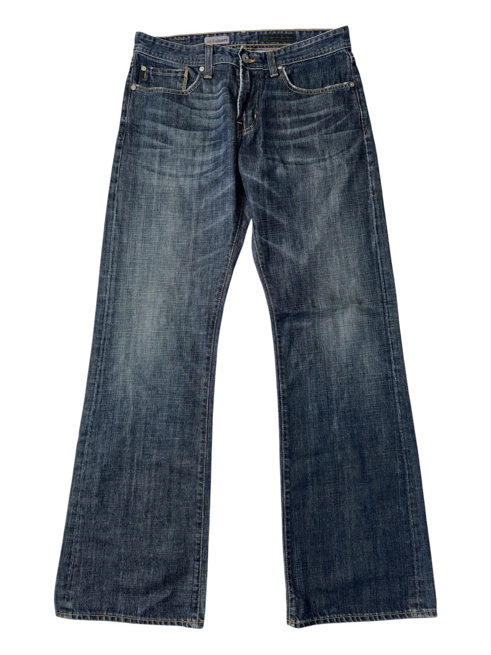 Adriano Goldschmied mens 33x34 dark wash Fillmore bootcut vintage denim jeans
